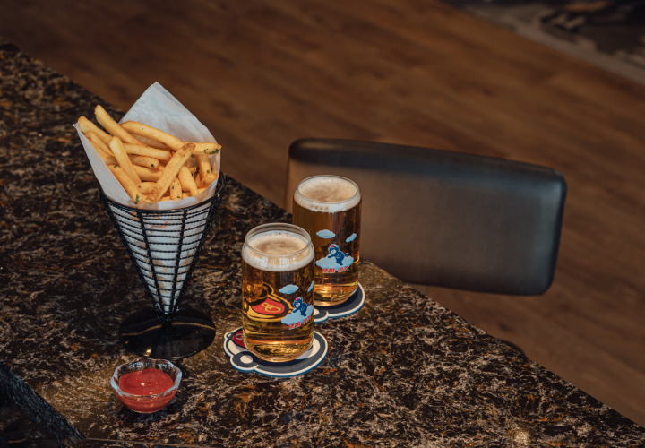 French Fries with Truffle Oil & OB Draft Beer
